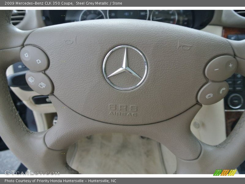 Steel Grey Metallic / Stone 2009 Mercedes-Benz CLK 350 Coupe