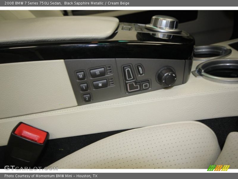 Black Sapphire Metallic / Cream Beige 2008 BMW 7 Series 750Li Sedan