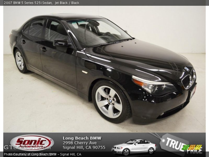 Jet Black / Black 2007 BMW 5 Series 525i Sedan