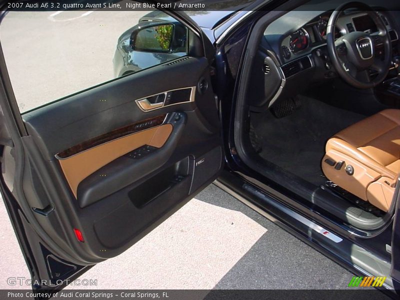 Night Blue Pearl / Amaretto 2007 Audi A6 3.2 quattro Avant S Line