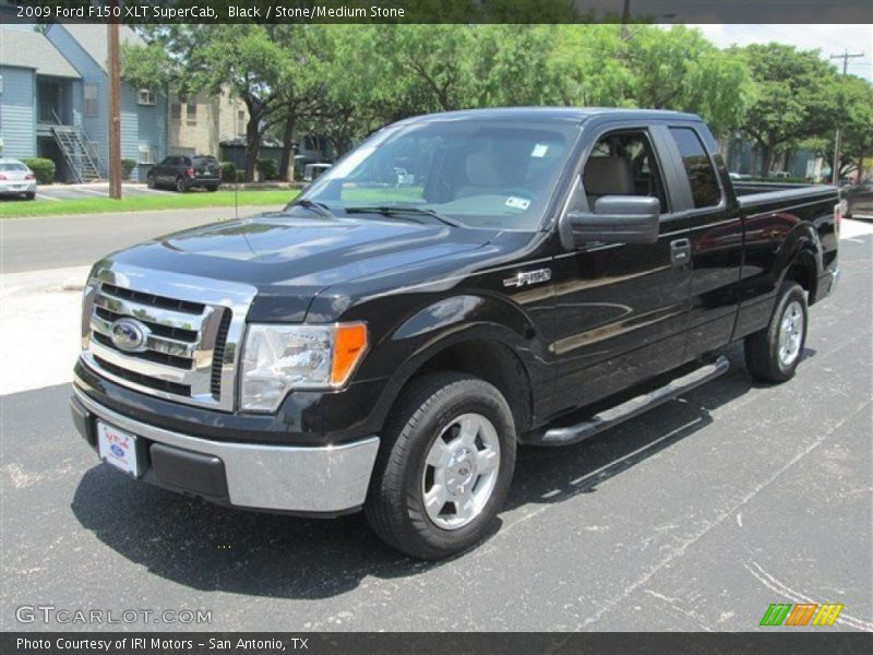 Black / Stone/Medium Stone 2009 Ford F150 XLT SuperCab