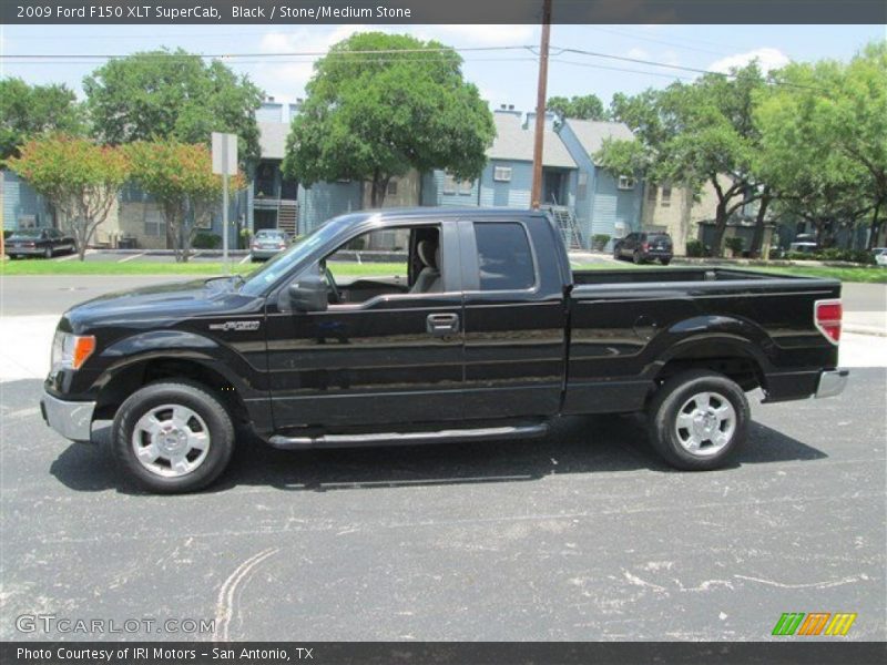 Black / Stone/Medium Stone 2009 Ford F150 XLT SuperCab