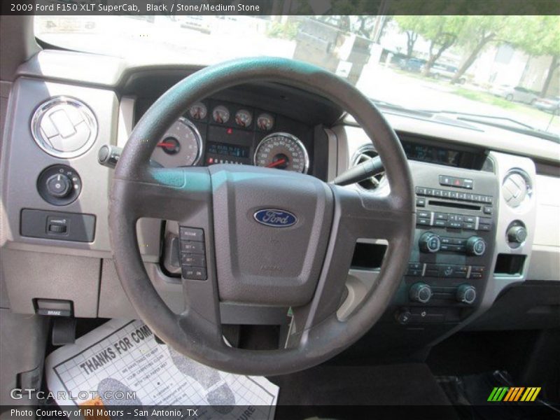 Black / Stone/Medium Stone 2009 Ford F150 XLT SuperCab