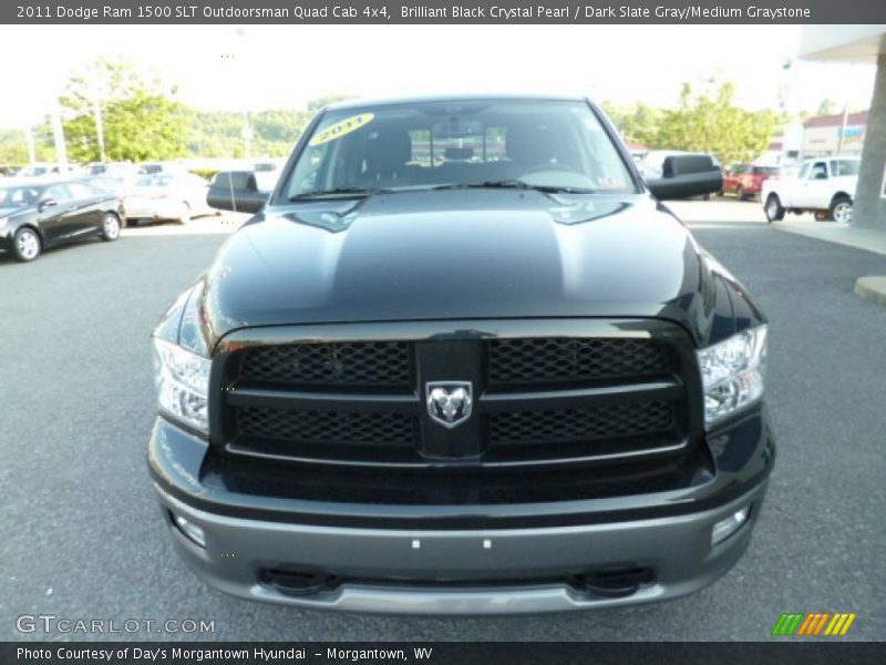 Brilliant Black Crystal Pearl / Dark Slate Gray/Medium Graystone 2011 Dodge Ram 1500 SLT Outdoorsman Quad Cab 4x4