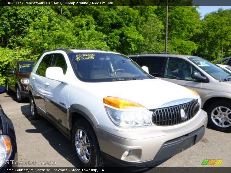 Olympic White / Medium Oak 2003 Buick Rendezvous CXL AWD