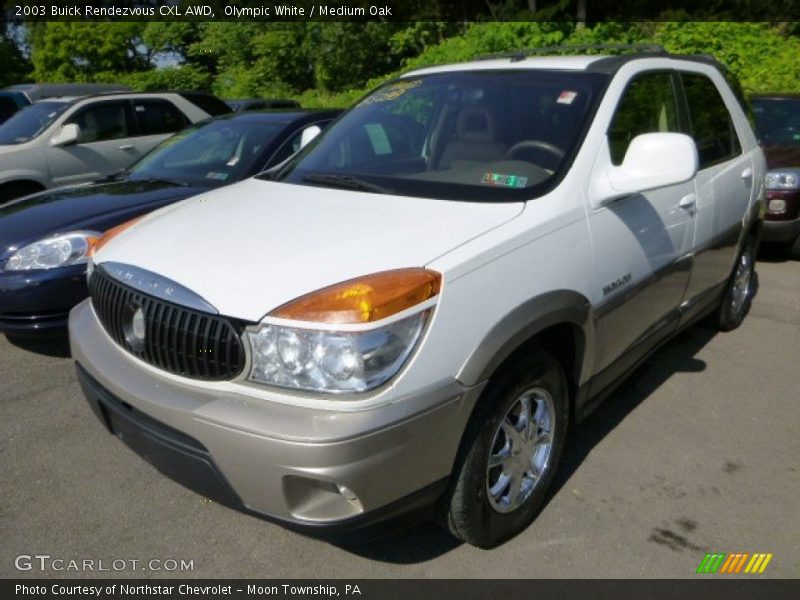 Olympic White / Medium Oak 2003 Buick Rendezvous CXL AWD