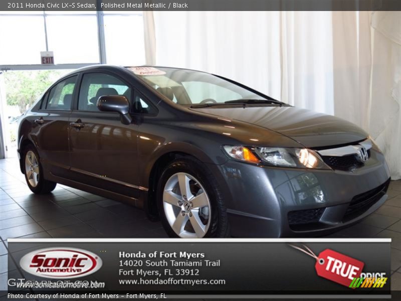 Polished Metal Metallic / Black 2011 Honda Civic LX-S Sedan