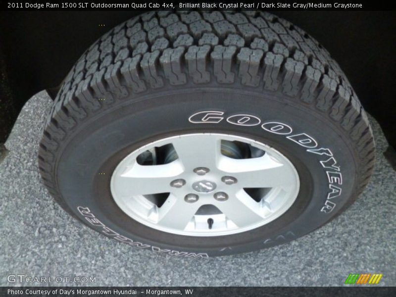 Brilliant Black Crystal Pearl / Dark Slate Gray/Medium Graystone 2011 Dodge Ram 1500 SLT Outdoorsman Quad Cab 4x4