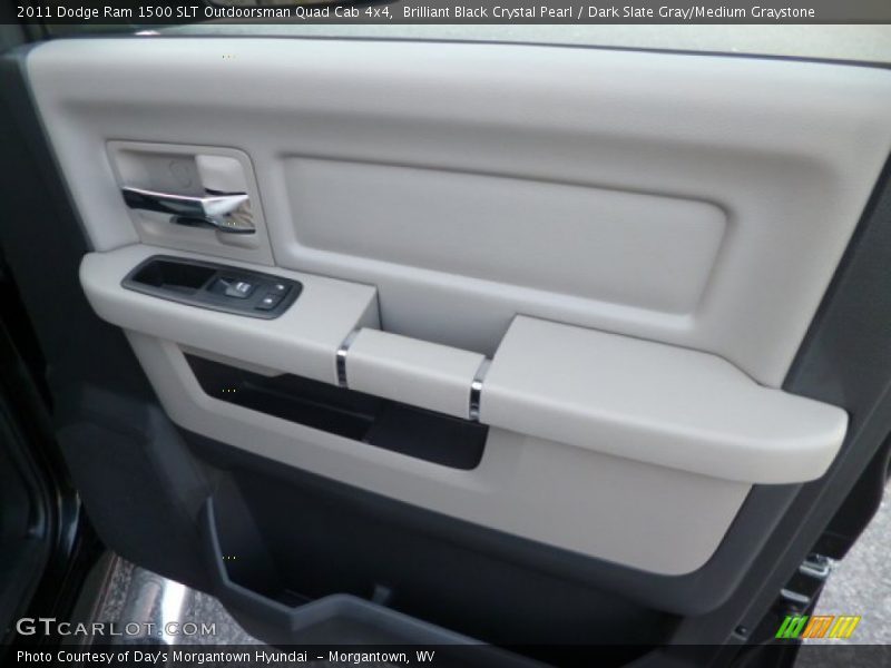 Brilliant Black Crystal Pearl / Dark Slate Gray/Medium Graystone 2011 Dodge Ram 1500 SLT Outdoorsman Quad Cab 4x4