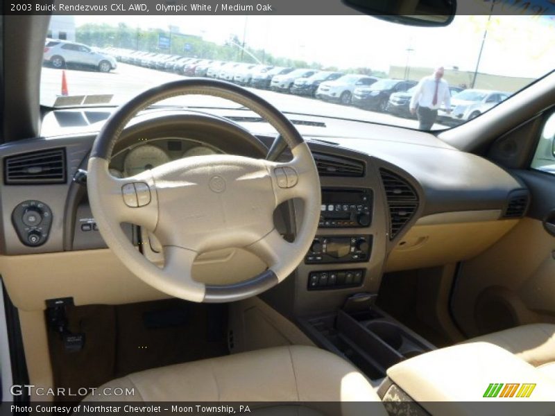 Olympic White / Medium Oak 2003 Buick Rendezvous CXL AWD