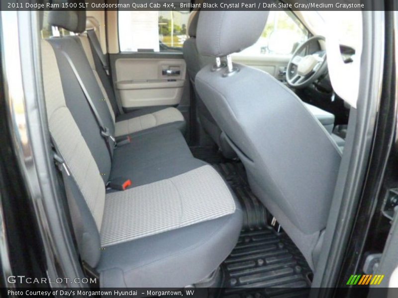 Brilliant Black Crystal Pearl / Dark Slate Gray/Medium Graystone 2011 Dodge Ram 1500 SLT Outdoorsman Quad Cab 4x4