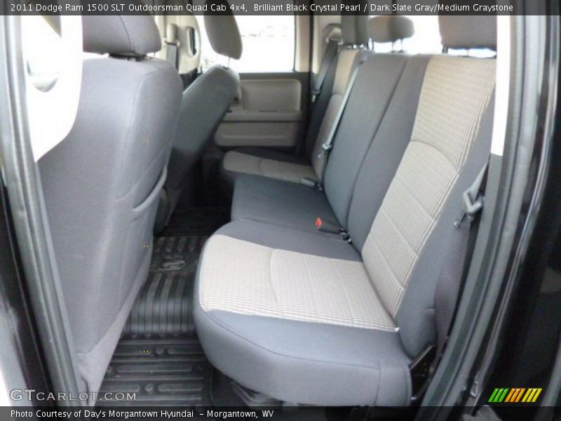 Brilliant Black Crystal Pearl / Dark Slate Gray/Medium Graystone 2011 Dodge Ram 1500 SLT Outdoorsman Quad Cab 4x4