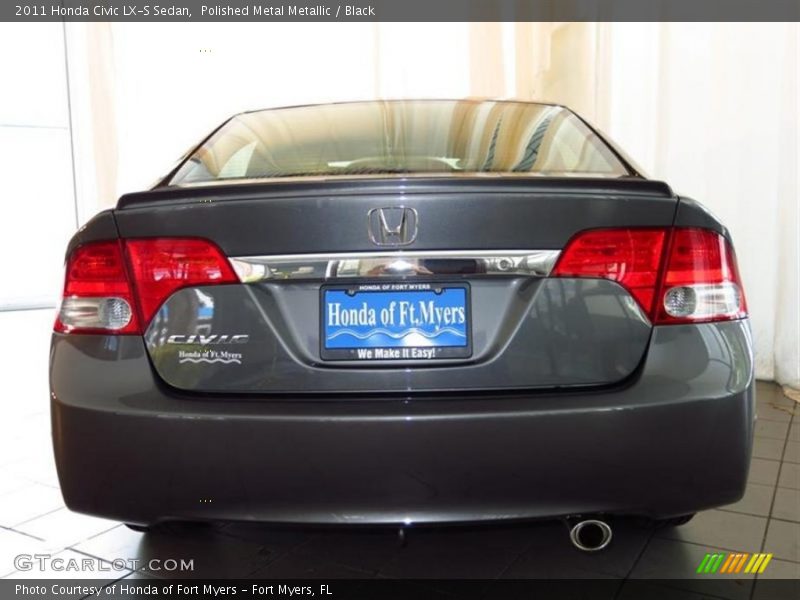 Polished Metal Metallic / Black 2011 Honda Civic LX-S Sedan