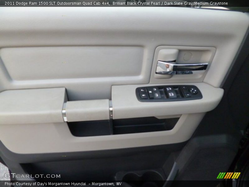 Brilliant Black Crystal Pearl / Dark Slate Gray/Medium Graystone 2011 Dodge Ram 1500 SLT Outdoorsman Quad Cab 4x4