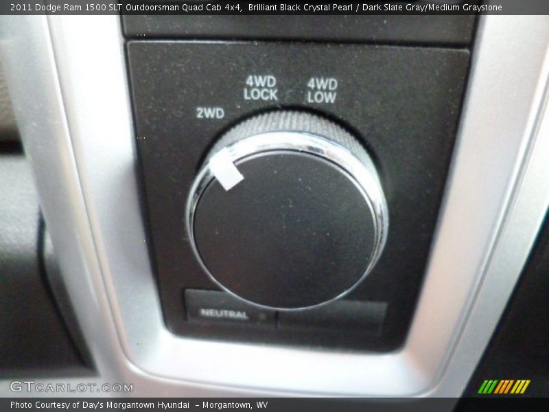 Brilliant Black Crystal Pearl / Dark Slate Gray/Medium Graystone 2011 Dodge Ram 1500 SLT Outdoorsman Quad Cab 4x4