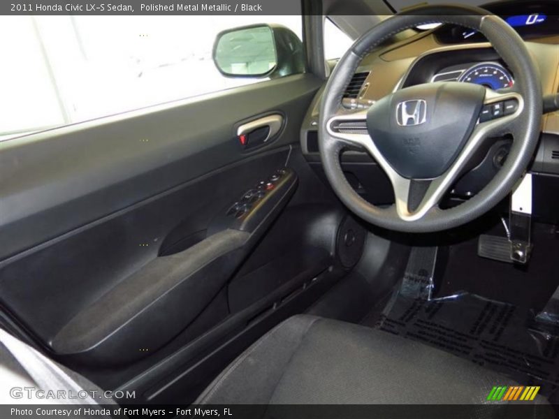 Polished Metal Metallic / Black 2011 Honda Civic LX-S Sedan