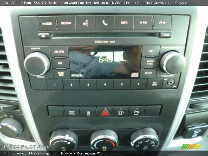 Brilliant Black Crystal Pearl / Dark Slate Gray/Medium Graystone 2011 Dodge Ram 1500 SLT Outdoorsman Quad Cab 4x4
