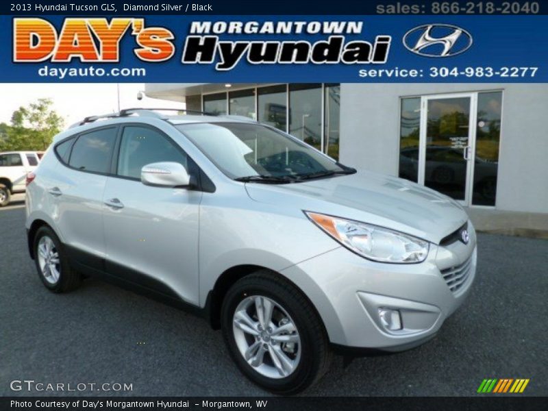 Diamond Silver / Black 2013 Hyundai Tucson GLS