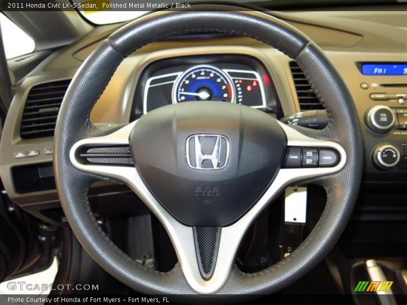 Polished Metal Metallic / Black 2011 Honda Civic LX-S Sedan