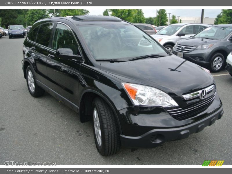 Crystal Black Pearl / Black 2009 Honda CR-V EX-L