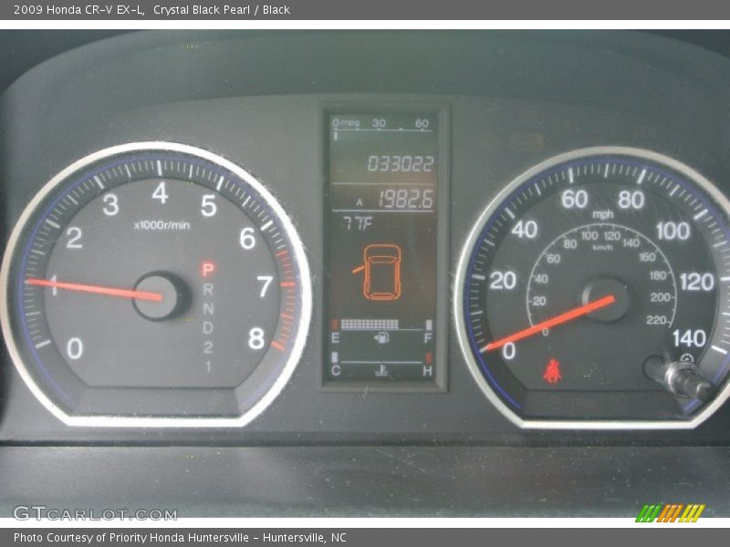 Crystal Black Pearl / Black 2009 Honda CR-V EX-L