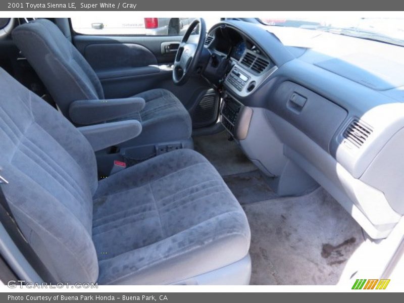 Super White / Gray 2001 Toyota Sienna LE