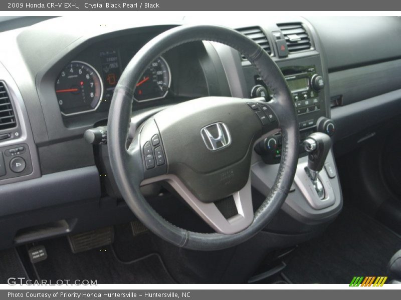 Crystal Black Pearl / Black 2009 Honda CR-V EX-L