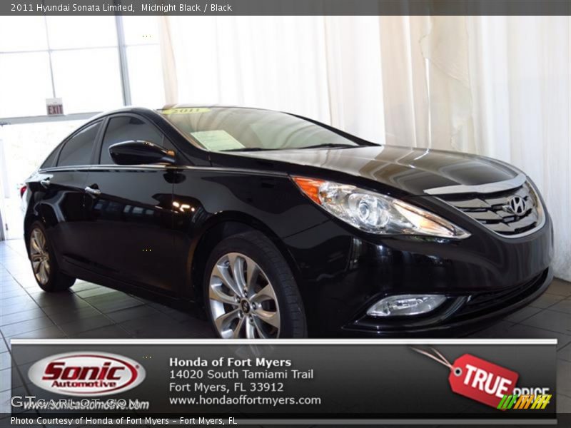 Midnight Black / Black 2011 Hyundai Sonata Limited