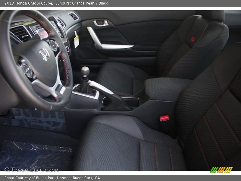 Sunburst Orange Pearl / Black 2013 Honda Civic Si Coupe