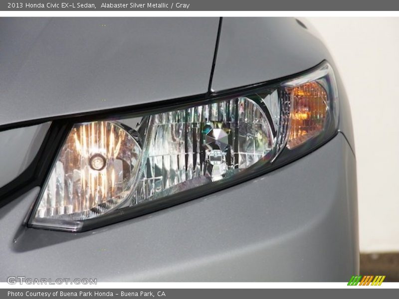 Alabaster Silver Metallic / Gray 2013 Honda Civic EX-L Sedan