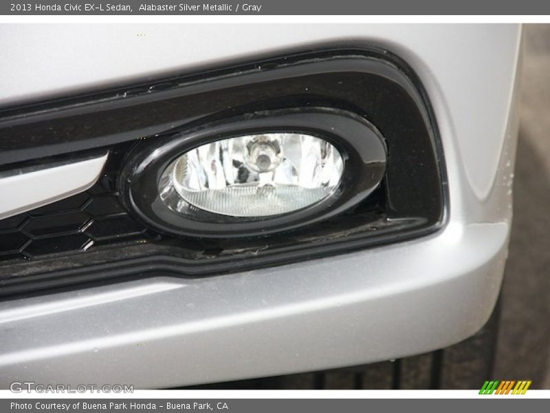 Alabaster Silver Metallic / Gray 2013 Honda Civic EX-L Sedan