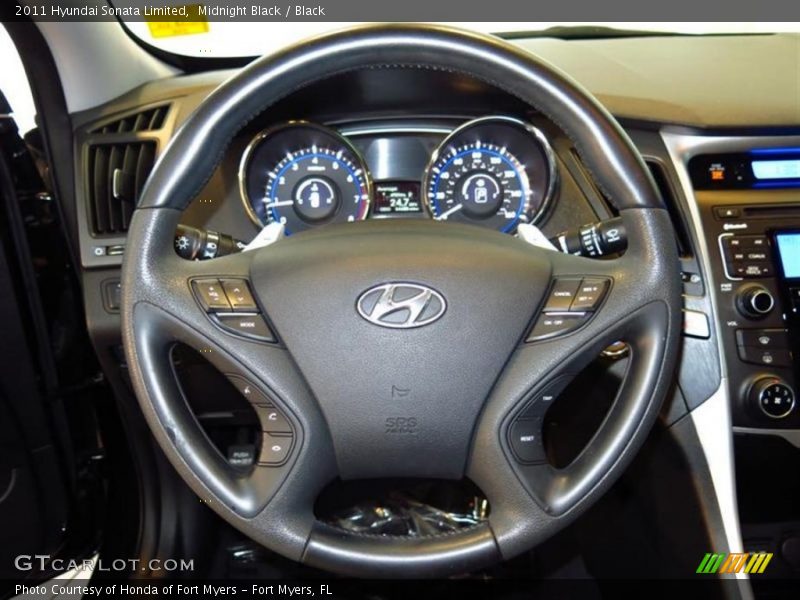 Midnight Black / Black 2011 Hyundai Sonata Limited