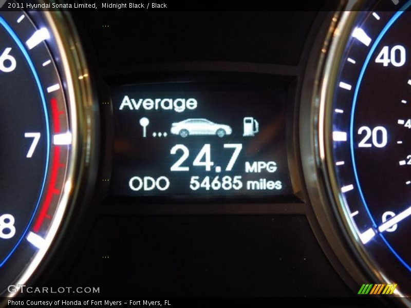 Midnight Black / Black 2011 Hyundai Sonata Limited