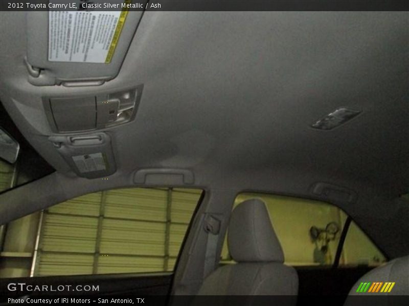 Classic Silver Metallic / Ash 2012 Toyota Camry LE