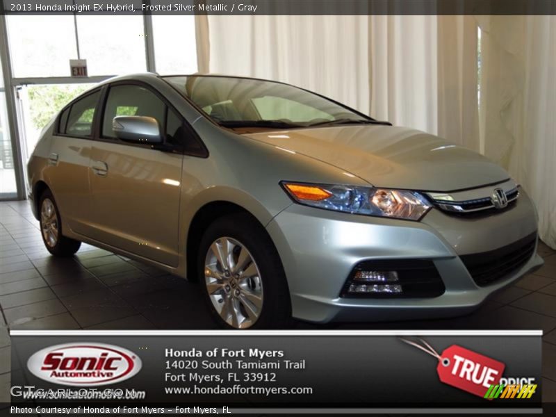Frosted Silver Metallic / Gray 2013 Honda Insight EX Hybrid