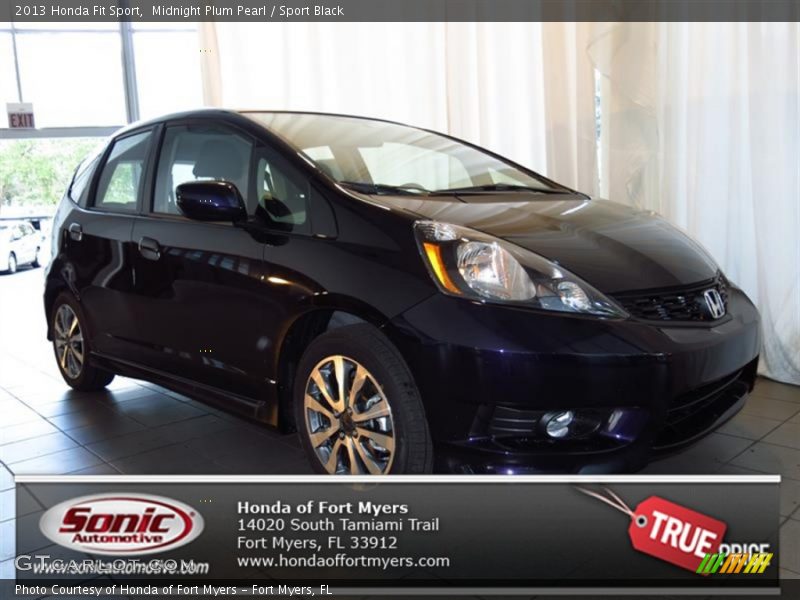 Midnight Plum Pearl / Sport Black 2013 Honda Fit Sport