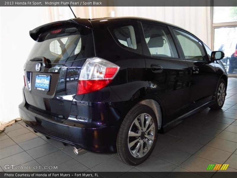 Midnight Plum Pearl / Sport Black 2013 Honda Fit Sport