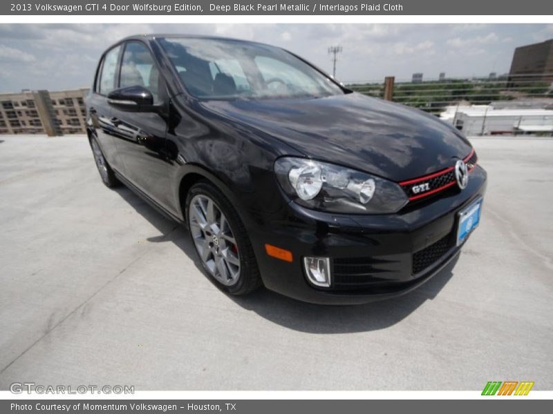 Deep Black Pearl Metallic / Interlagos Plaid Cloth 2013 Volkswagen GTI 4 Door Wolfsburg Edition