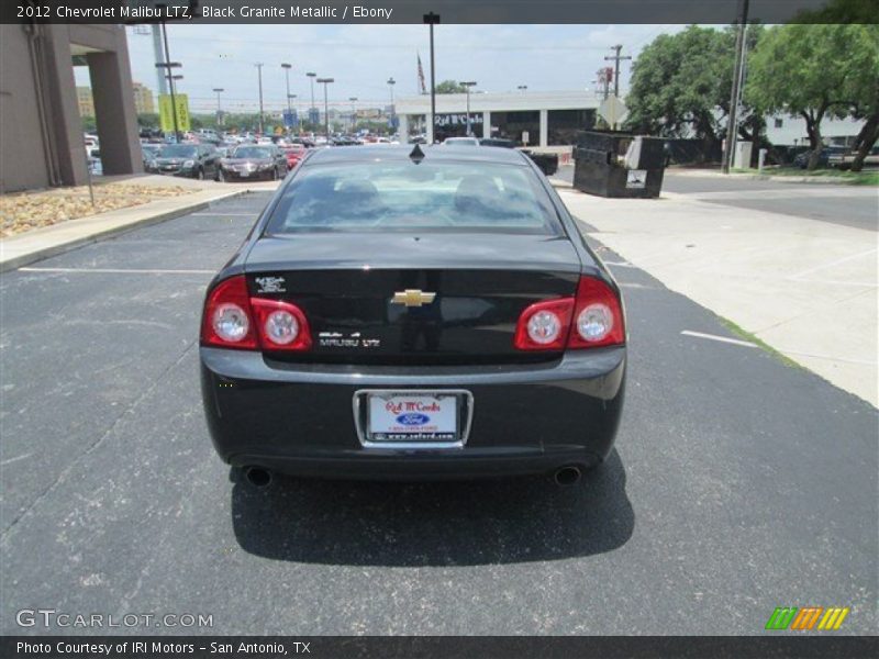 Black Granite Metallic / Ebony 2012 Chevrolet Malibu LTZ