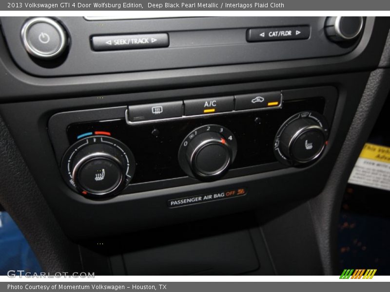 Deep Black Pearl Metallic / Interlagos Plaid Cloth 2013 Volkswagen GTI 4 Door Wolfsburg Edition