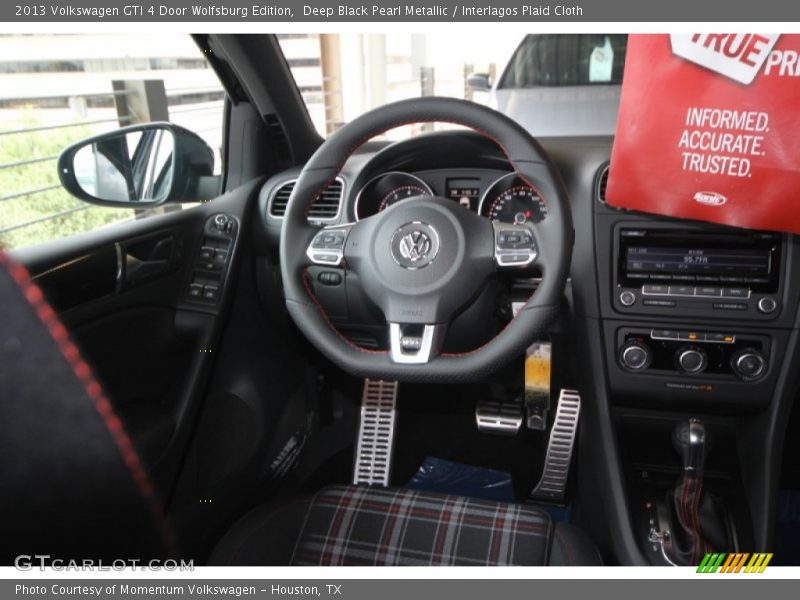 Deep Black Pearl Metallic / Interlagos Plaid Cloth 2013 Volkswagen GTI 4 Door Wolfsburg Edition