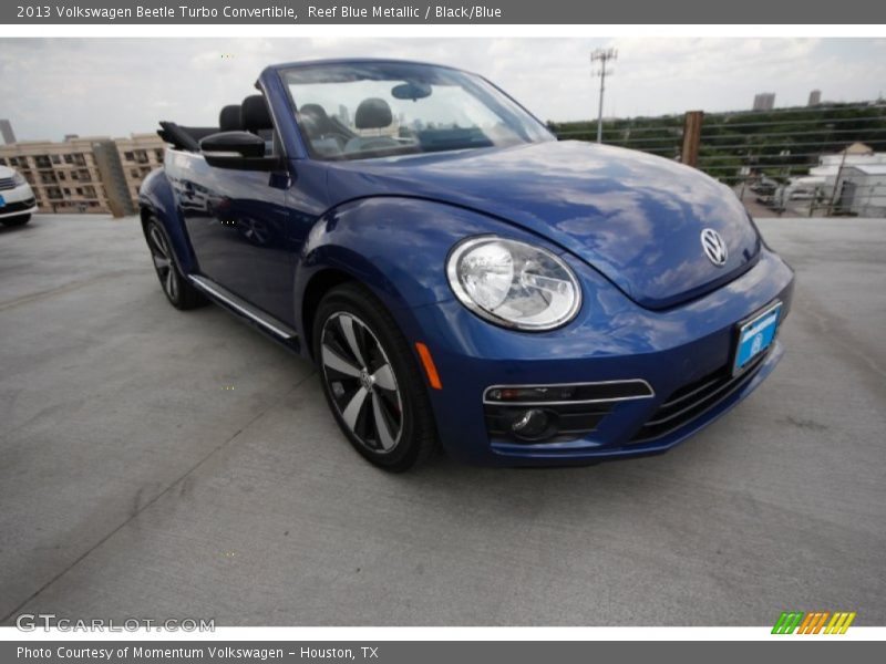 Reef Blue Metallic / Black/Blue 2013 Volkswagen Beetle Turbo Convertible