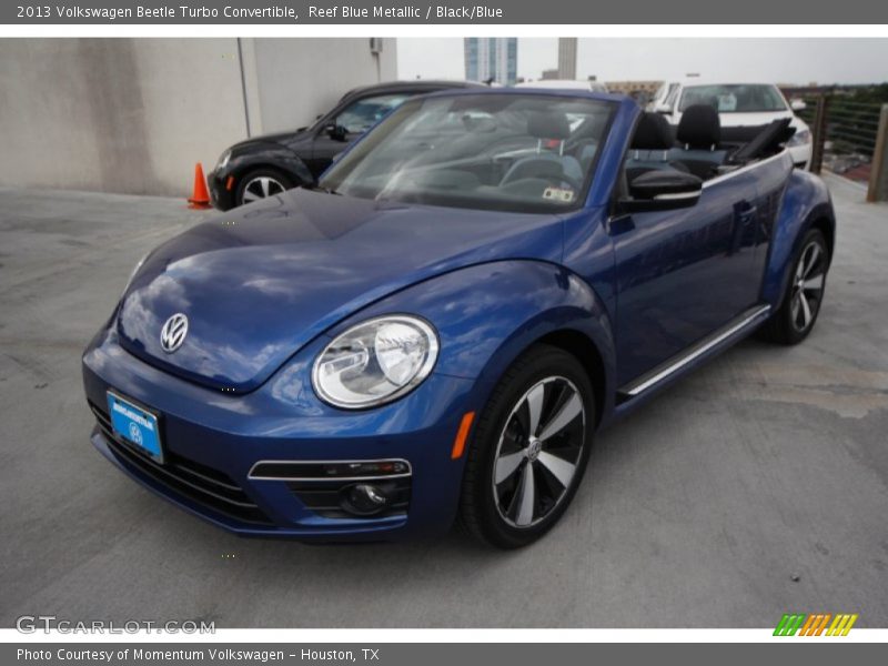 Reef Blue Metallic / Black/Blue 2013 Volkswagen Beetle Turbo Convertible