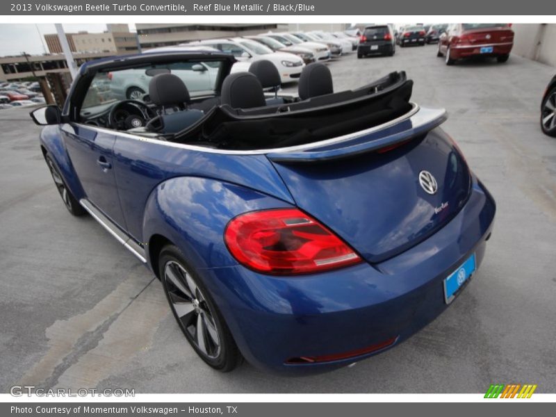 Reef Blue Metallic / Black/Blue 2013 Volkswagen Beetle Turbo Convertible