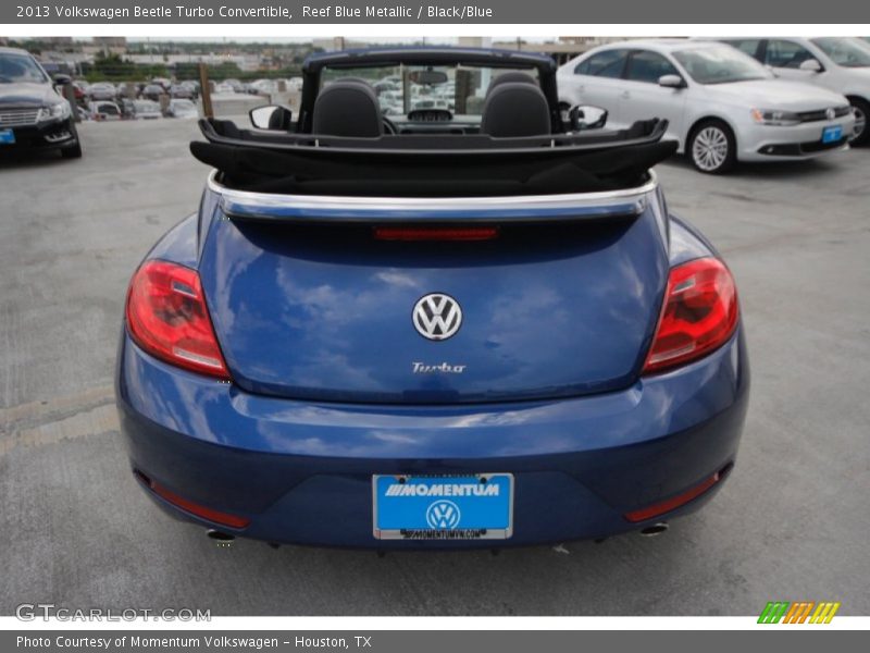 Reef Blue Metallic / Black/Blue 2013 Volkswagen Beetle Turbo Convertible