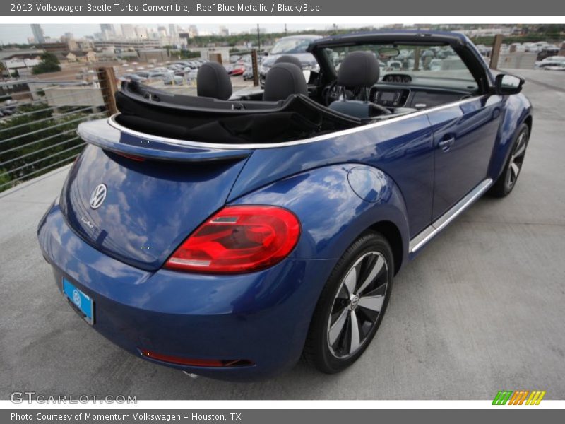 Reef Blue Metallic / Black/Blue 2013 Volkswagen Beetle Turbo Convertible
