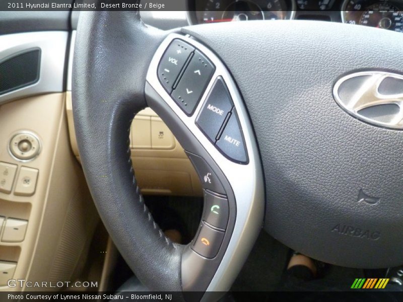 Desert Bronze / Beige 2011 Hyundai Elantra Limited
