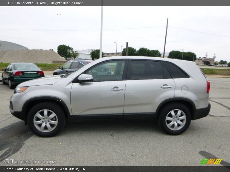 Bright Silver / Black 2013 Kia Sorento LX AWD