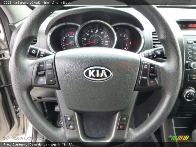 Bright Silver / Black 2013 Kia Sorento LX AWD