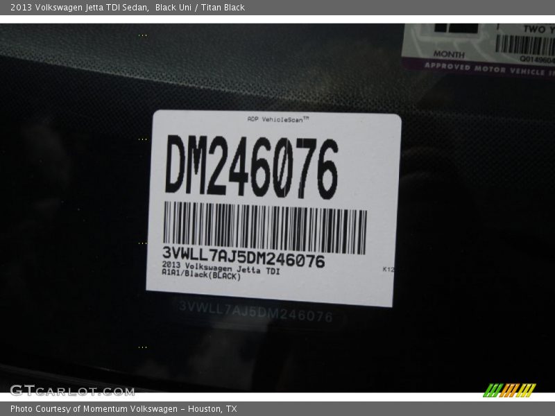 Black Uni / Titan Black 2013 Volkswagen Jetta TDI Sedan